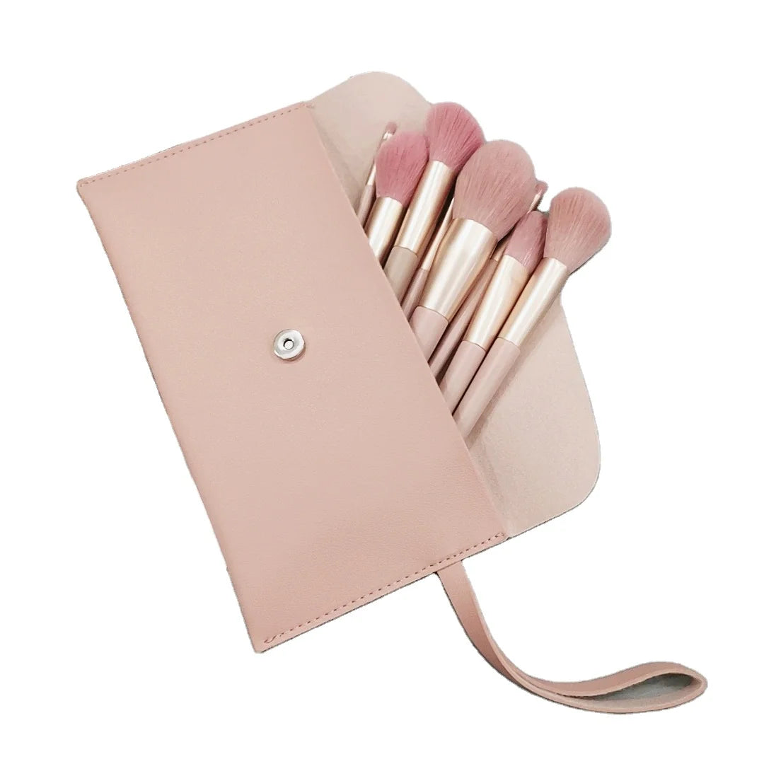 Portable Makeup Brushes Cosmetic Bag Case Pu Leather Makeup Brush Lipstick Eyebrow Travel Organizer Pouch Holder