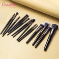 Custom Wholesale Private Label 15pcs Professional Makeup Brush Set Wood Handle Synthetic Hair for Concealer Shaving Brush
