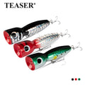WD126 Sea Saltwater Popper Lure Floating Artificial Bait Popper Fishing Wooden Popper Trolling Lures