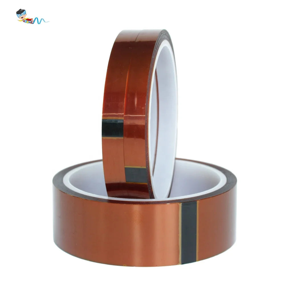 2- Amber Color Mara PET Film With Acrylic Glue Self Adhesive 5S Pinstripe Transformer Insulation Mylar Polyester Electrical Tape