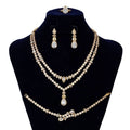 Echsio Fashionable Wedding Bridal Jewelry Set Wholesale Party Prom Copper Cubic Zircon Accessory Drop Shipping for Women CNY0055