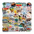 50Pcs California Scenery Graffiti Stickers Luggage Die-Cut Stickers