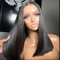 Wholesale 13*4 HD Lace Front Wigs for Women Nature Black 100% Brazilian Raw Human Hair Bone Straight Long Yaki Style Wigs