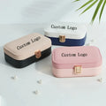 Small Green Velvet Travel Organizer Personalized Custom Logo Ring Earring Pendant Packaging Jewelry Boxes