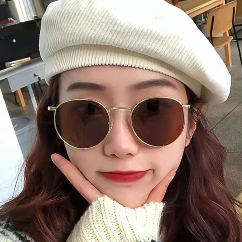 Sunway Eyewear Trendy Fashion Round Frame Sun Glasses UV400 Metal Hot Selling Sunglasses for Women Men