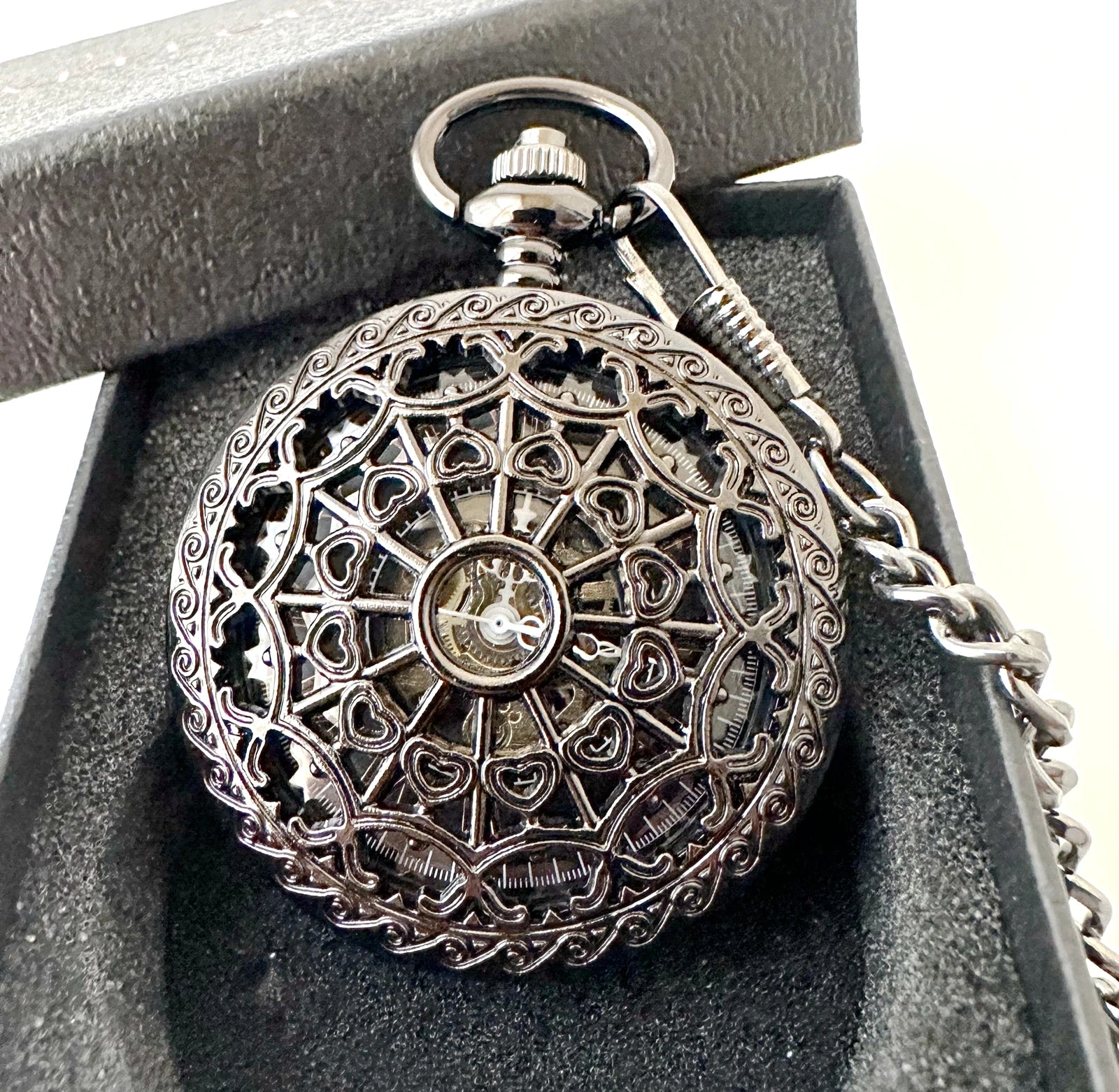 Antique Skeleton Mechanical Watches Hand Winding Web Roman Mechanical Pocket Watches