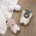 Leather Golf Ball Tees Bag with Hook Storage Holder Beautiful Golf Waist Pouch Waterproof Ball Case Portable Ball Carrier