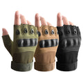 Custom Combat Half-Finger Tactical Gloves in Green Khaki and Black With Anti-Slip and Wear-Resistant Design for Mexico Peru