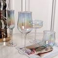 New Arrival Handmade Mediterranean Style Crystal Clear Mouth Blown Goblets Custom Color Medusa Pattern Glass Collection Pearls