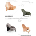 Custom Bent Plywood Panel Chair Curved Wood Frame for Semi-finished Modern Design Living Room Leisure Chair Accessories