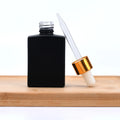 15ml 30ml 50ml 100ml Cosmetic Packaging Empty square Essential Oil Hair Serum Glass Dropper Bottle