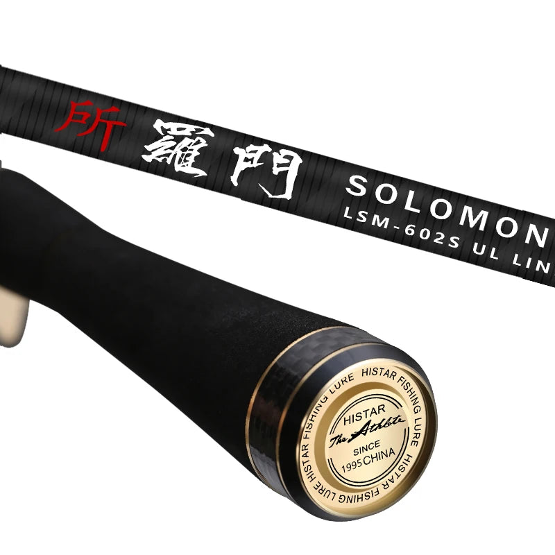 Histar Customization Solomon Ultra Light Solid Tip 1.38m to 1.98m K Rod Guide Full Carbon Spinning and Casting Rod