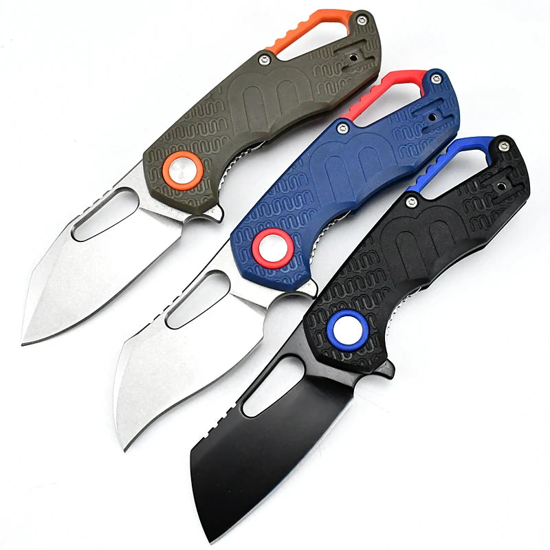 Cost-Effetive Mini EDC Folding Knife Tactical 5cr14Mov Steel Hiking Survival Knife Portable Nylon Handle Pocket Knife with Clip