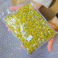 Yantuo Wholesale Crystal Rhinestone Round Citrine Non Hotfix Glass Rhinestone Flat Back in Bulk