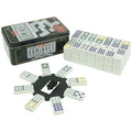 Wholesale White Custom Dominos Mexican Train Double 12  Colorful Dot  Domino Colors Storage in Custom Tin Box Pack  Table Game
