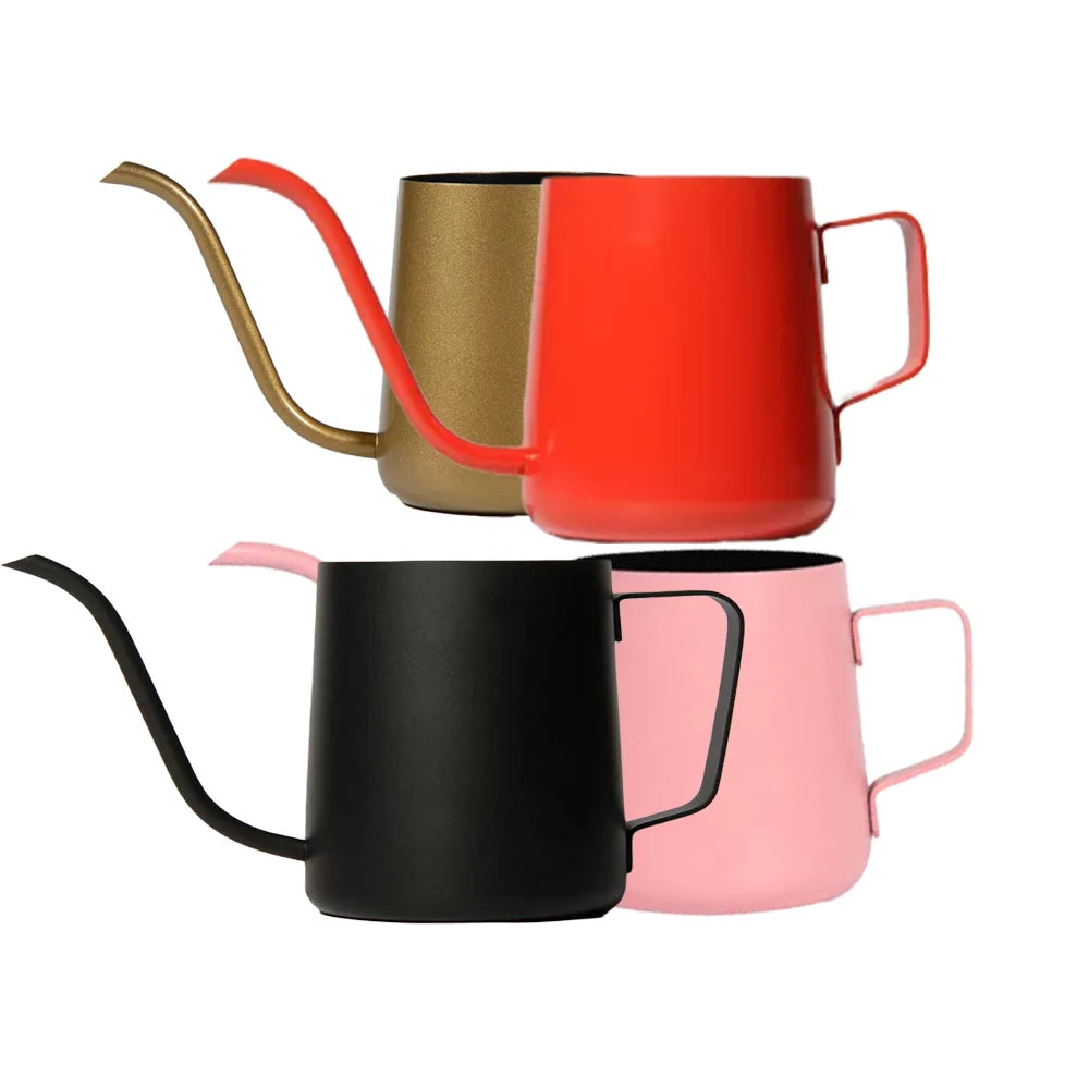 E-Commerce Coffee Kettle Food Grade Stainless Steel Home Kitchen Hand Coffee Pot Household Long Mouth Ear Drip Fine Tea Pot