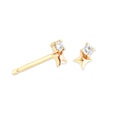 Milskye Clean Style Fashion Jewelry for Women 2024 14K Gold 925 Silver April Topaz Birthstone Earrings
