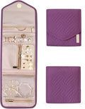 Custom Satin Travel Jewelry Organizer Case Portable Pouch Wallet Mix Designs Earrings Rings Necklaces Bracelets 45x15cm