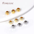 30-100Pcs Spacer Beads 18K Gold Plated Brass Metal Cut Pattern Separators DIY Handmade Jewelry Accessories for Necklace Bracelet