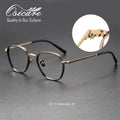 Luxury Brand Eyeglasses Retro Glasses Lunette De Marque Pour Homme Custom Logo Male Metal IP Pure Titanium Oculos Frames for Men