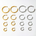 Fenny 18K Gold-plated High Quality Classic Simple C Shaped Hoop Earring Wholesale Stainless Steel Ladies Jewelry