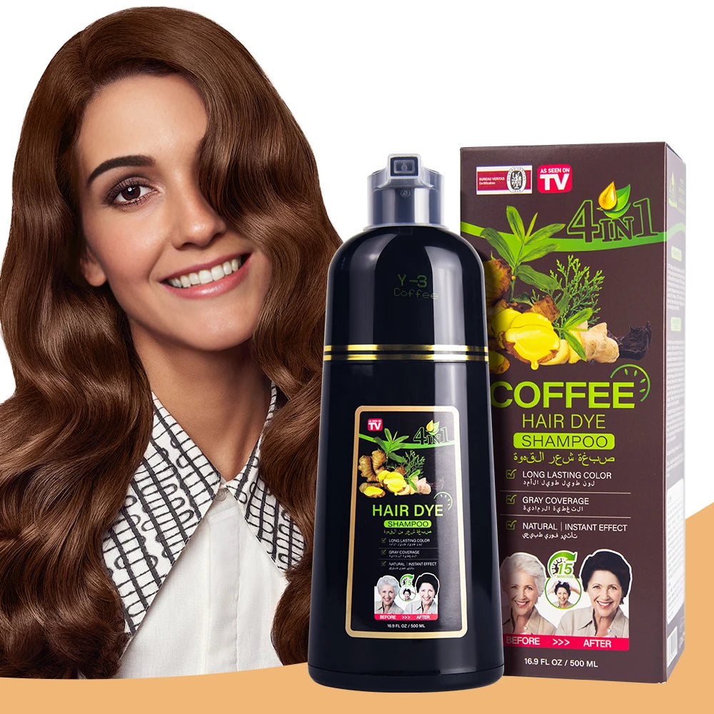 Hair Color Wholesale Bubble Natural Herbal 3 in 1 Ammonia-free Plant Extract Black Hair Dye Shampoo for Men