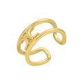 Niche Design Rings Stainless Steel 18K Gold Plated Handcrafted Rings Wholesale