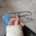 Fashion Square Double Bridges Women Glasses Frame Clear Retro Men Optical Frame Anti-Blu-Ray Eyewear
