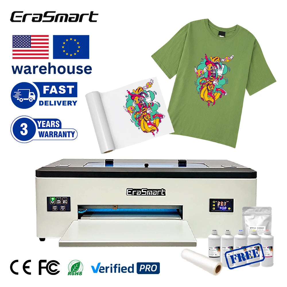Best Printing Quality Small Size Stable Tshirt Clothes Printing 30CM Width R1390 Head A3 DTF Printer for Small Business MegaBDM