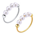 PVD Plated Online Store for Women's Fashion Rings Gold Color Stainless Steel Waterproof Thin Index Finger Design
