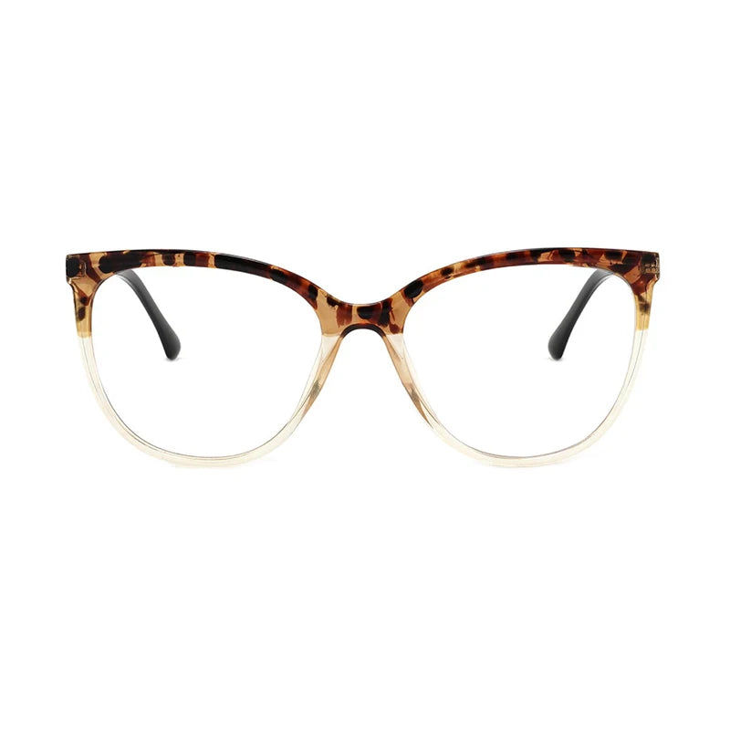 New Casual Pink Acetate Full Bendable Cat Eye Glasses Frames Unisex Anti Blue Light Optical Round Eyeglass for Women