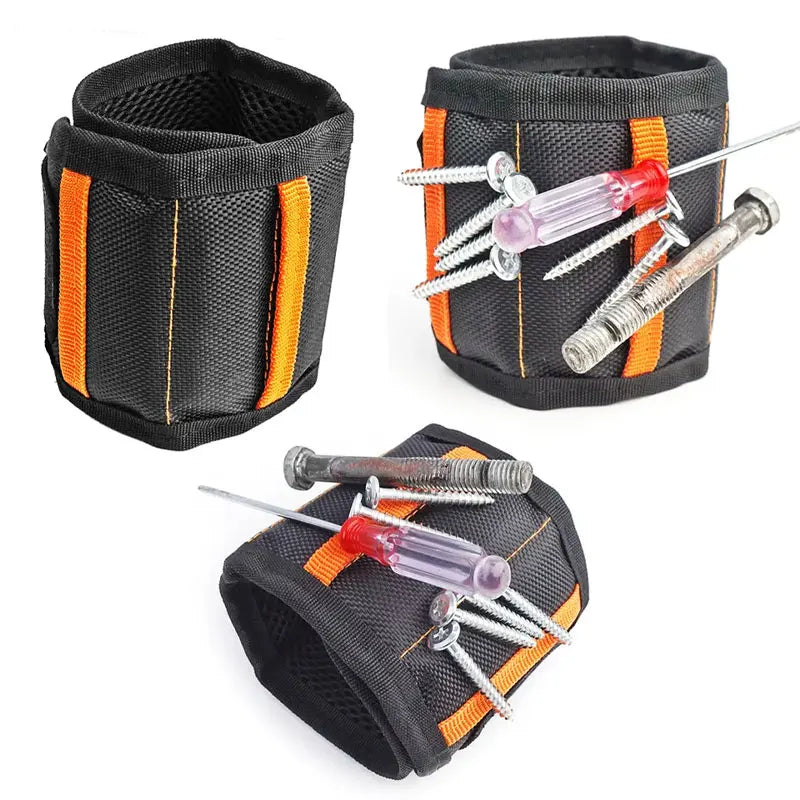 1680d Eco-Friendly Nylon Magnetic Wristband with 15 Super Strong Magnets and 2 Tool Pockets
