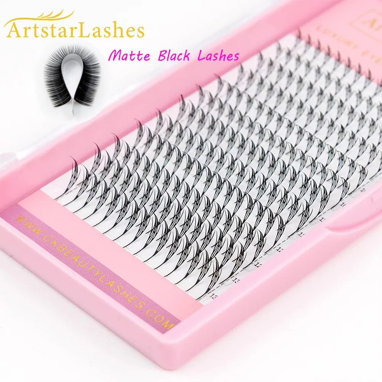 0.07 Cashmere Camellia Feathered Lash Pre Made Fans Soft Comic Spire Eyelash Extensions Pointy Base New Premade Fans