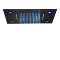 Rain Shower Head LED Shower Head Black Multi Functions Waterfall Rainfall Shower Head