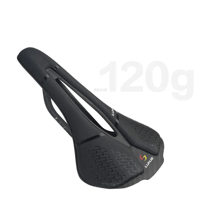 LUNJE Road Bike Saddle Rainproof PU Surface Outdoor Breathable Cushion Bike Leather Saddle Professional Road Mountain Mtb Seat MegaBDM