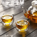 Hot Cold Drink Resistant Double Wall Glass Tasting Cup for Drinkware Use