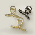 JiaYu Rhinestone Pearl Haarklammer Hair Clips Claw Ladies 8 cm Elegant Metal Hair Clamp Wholesale Hair Claw Clip for Women