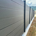 Waterproof Durable WPC Composite Fence Aluminum Frame Eco-Friendly Rot Proof Ranch Residential Commercial Use 3D Design 15-Year