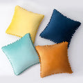 Ins Home Fabric Sofa Pillowcase Wholesale Ball Velvet Sofa Hand Woven Cushion Cover Custom Pillow for Bed