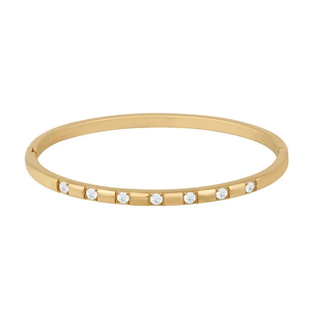 Dropshipping PVD Gold Plated Stainless Steel Bangle Bracelet for Women Stocks Selling Wholesale Fashion Bracelet Jewelry