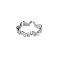 925 Sterling Silver Zircon Resizable Ring Adjustable Open Small CZ Butterfly Shape Knuckle Rings Fashion Jewelry for Women