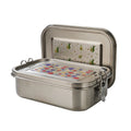 Custom Brand Dishwasher Safe Durable Lunch Box Made of Stainless Steel With 2 Clips Airtight Bento Lunch Box BPA Free