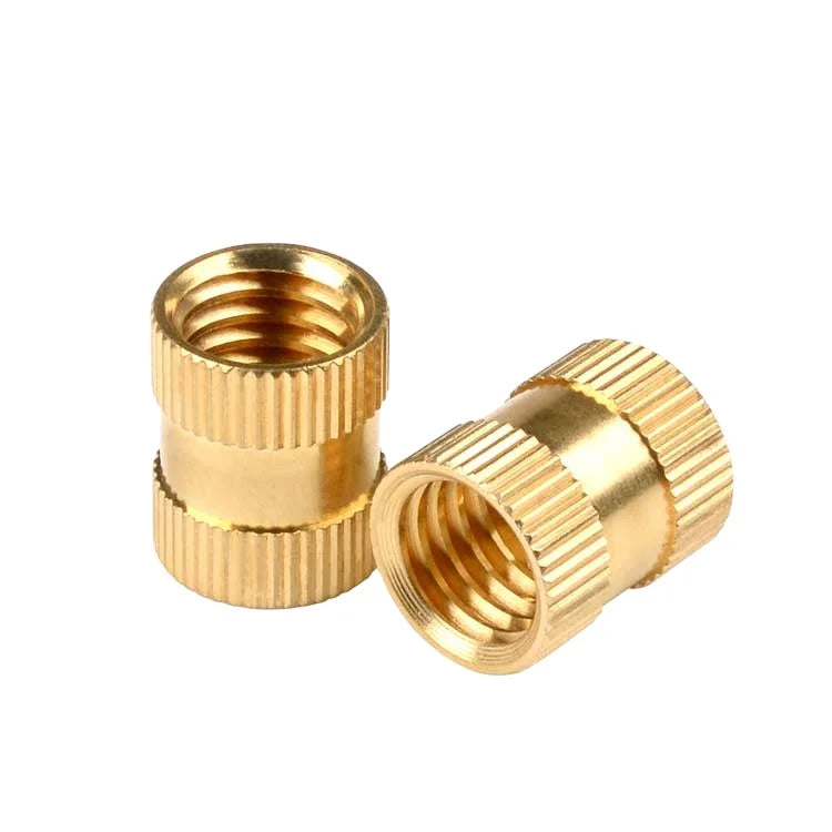 Factory Selling Straight Knurled Brass C3604 GB809A GB809B Plastic Molded-in Threaded Insert Nut Pre-Mold Installation