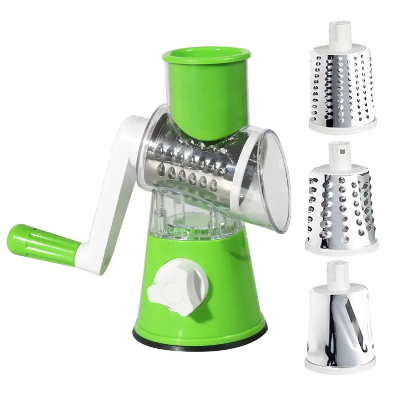 Wholesale Plastic 3-in-1 Multifunction Manual Slicer Vegetable Shredder Cutter Chopper Spiralizer Food Kitchen Tool