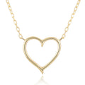 Simple Style 925 Sterling Silver Jewelry Pendants Necklaces Fashion Big Love Heart 18K Gold Necklace