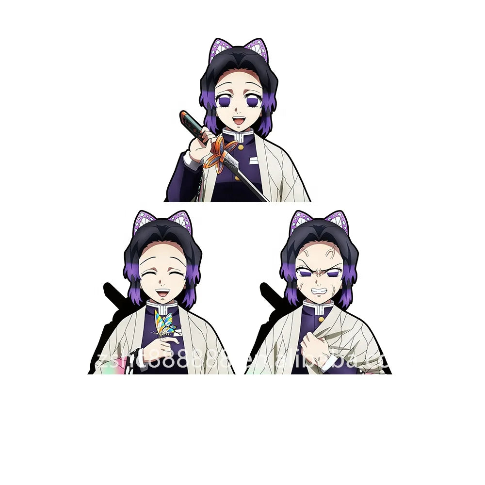 Shinobu Kochou Motion Sticker Anime Car Decals Waterproof Decals for CarsLaptop Refrigerator