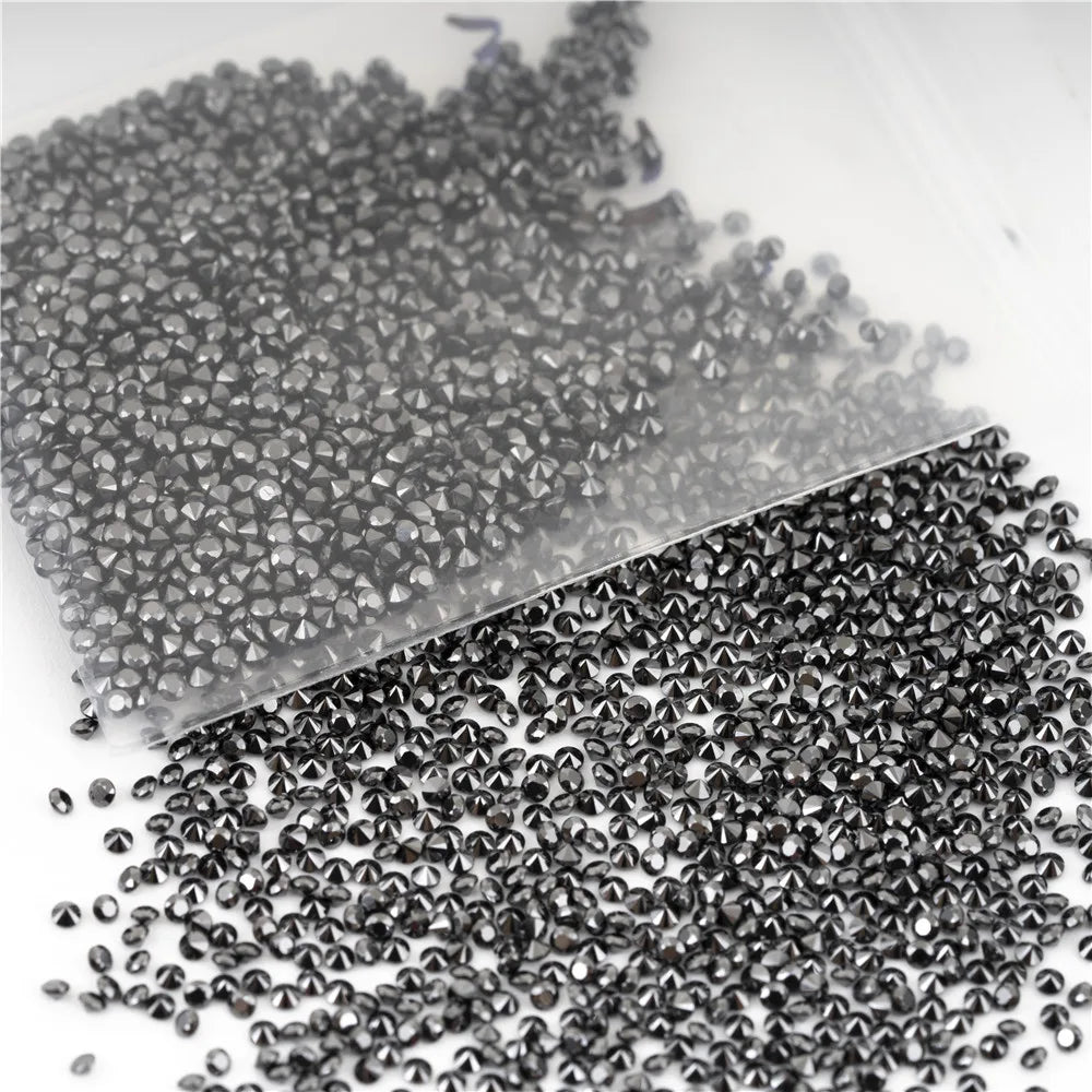 HanYu Factory Price Melee Size Black Moissanite Diamond Fully Stock Loose Moissanite Melee Gemstone for Watch