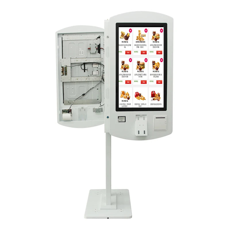 32" Double Sided Android PC Touch Screen Self Service Payment Machine Receipt Printer Station