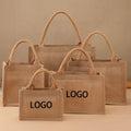 Hot Sale High-Quality Material Hessian Grocery Shopping Bag Custom Logo Natural Eco-Friendly Jute Tote Bag
