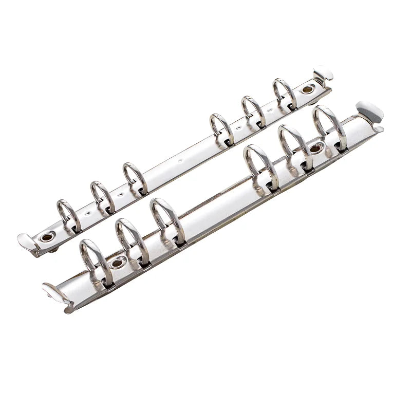 Black Silver Loose-leaf Planner Accessories Metal Notebook Binder Rings Clip for A6 A5 B5 A4 Sizes